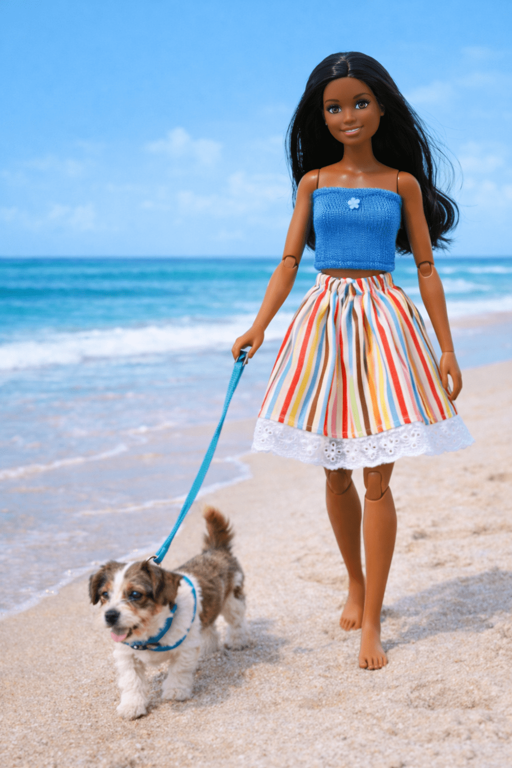 Goosey's Homemade Doll Fashion : Skirt & Strapless Tube Top Set (SKT_TUB_6) (Locally crafted. Community‑supporting)