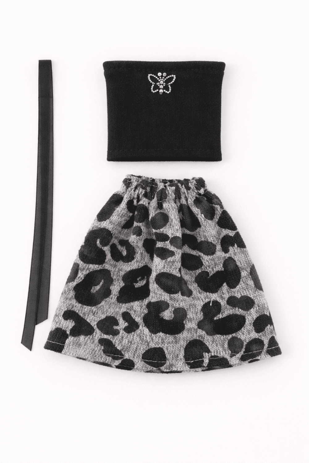 Goosey's Homemade Doll Fashion : Skirt & Strapless Tube Top Set (SKT_TUB_7) (Locally crafted. Community‑supporting)