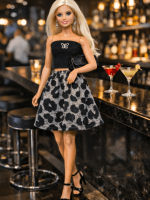 Goosey's Homemade Doll Fashion : Skirt & Strapless Tube Top Set (SKT_TUB_7) (Locally crafted. Community‑supporting)