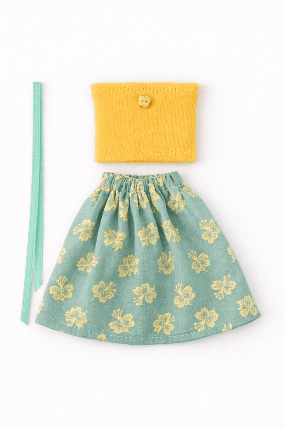 Goosey's Homemade Doll Fashion : Skirt & Strapless Tube Top Set (SKT_TUB_8) (Locally crafted. Community‑supporting)