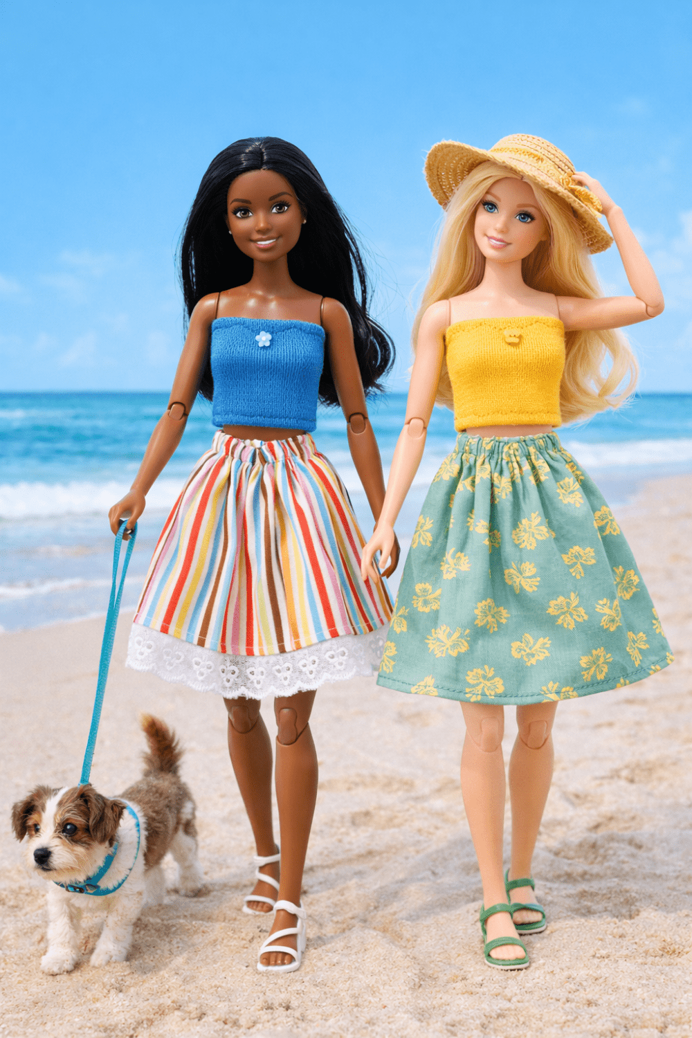 Goosey's Homemade Doll Fashion : Skirt & Strapless Tube Top Set (SKT_TUB_8) (Locally crafted. Community‑supporting)