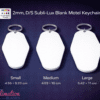 Subli Lux Motel Keychain 3 Sizes2Withlogo Laser Sublimation Blanks : 2mm Subli Lux Motel Keychain + 30mm Silver Split Keyring