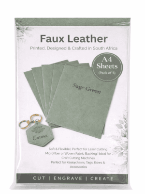 Direct UV Print : Direct to Litchi Faux Leather : A4 Sheets (Pack of 5) : Sage Green