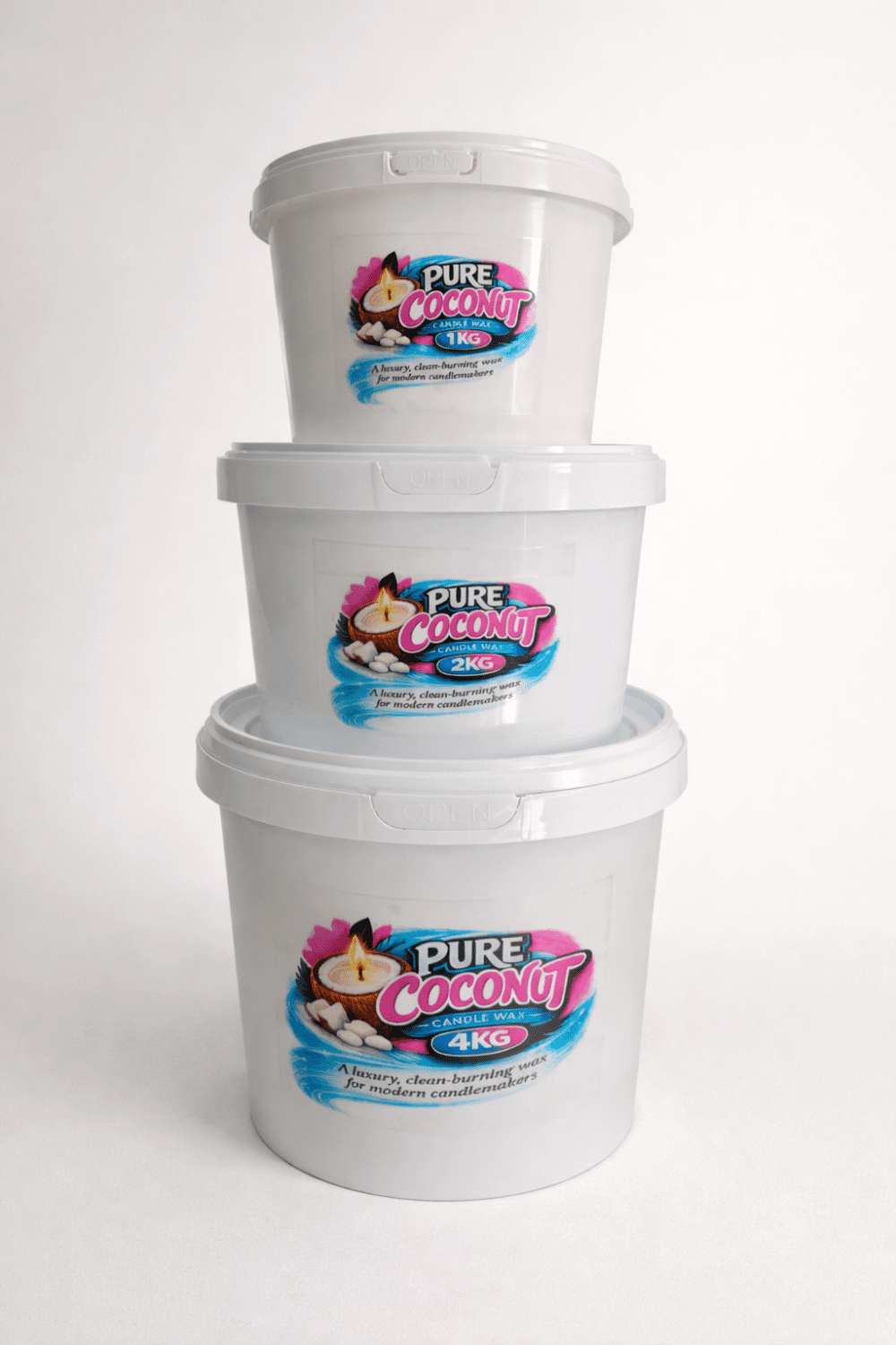 Candle Wax : Pure Coconut Candle Wax (1kg, 2kg & 4kg Buckets)