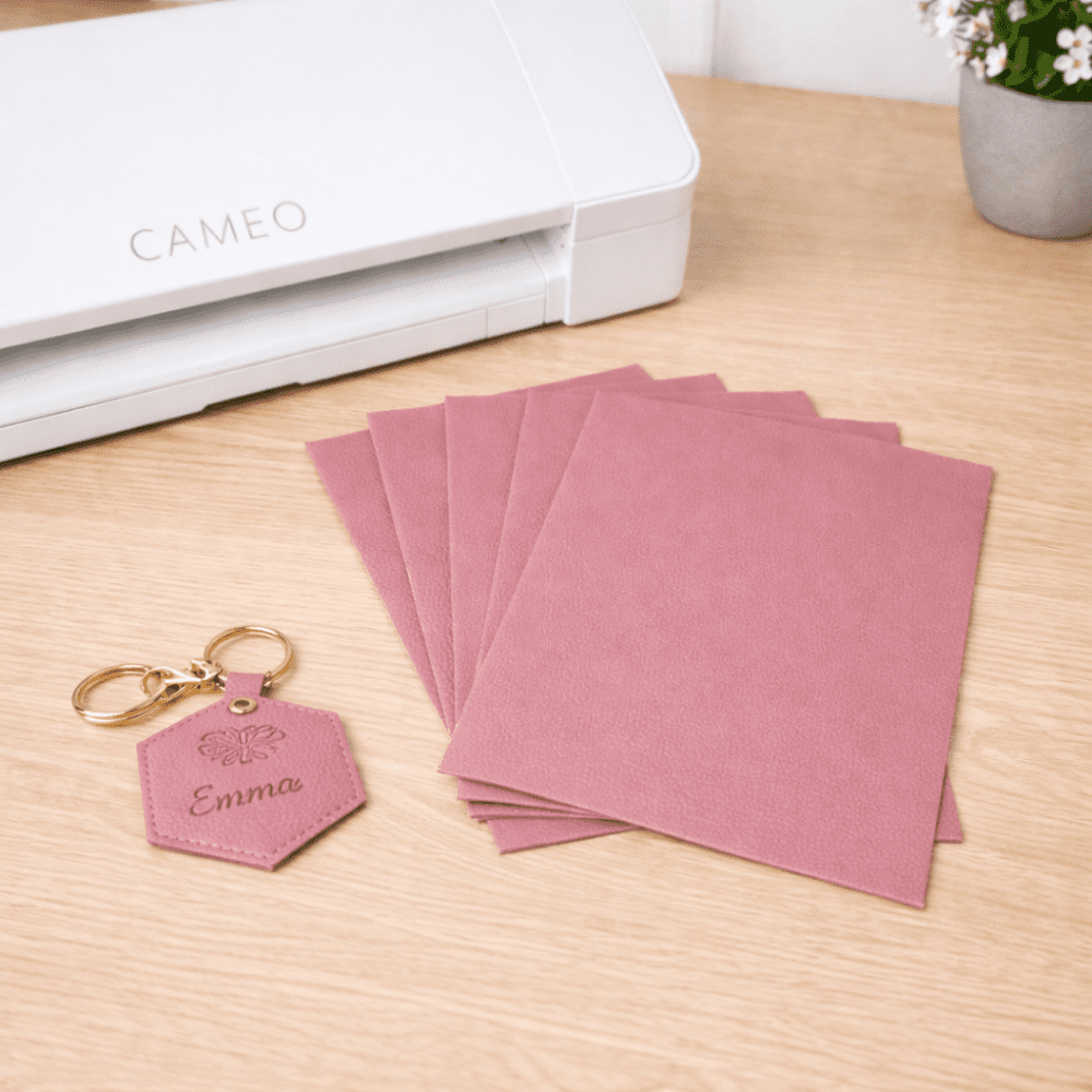 Direct UV Print : Direct to Litchi Faux Leather : A4 Sheets (Pack of 5) : Dusty Rose