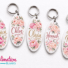 Laser Sublimation Blanks : Blank, 2mm Subli Lux Oblong Oval Keychain + 30mm Silver Split Keyring