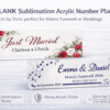 Laser Sublimation Blanks : Blank 3mm or 4mm Subli-Acrylic License Plate (52cm by 11cm)