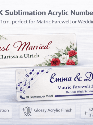 Laser Sublimation Blanks : Blank 3mm or 4mm Subli-Acrylic License Plate (52cm by 11cm)