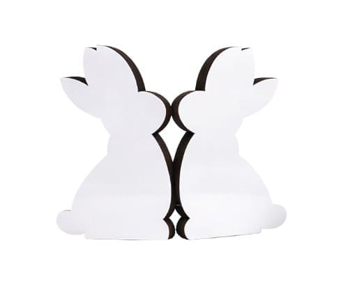 Sublimation Blanks : Sublimation‑Ready Glossy White MDF Easter Bunny Pair – 1.5 cm Thick