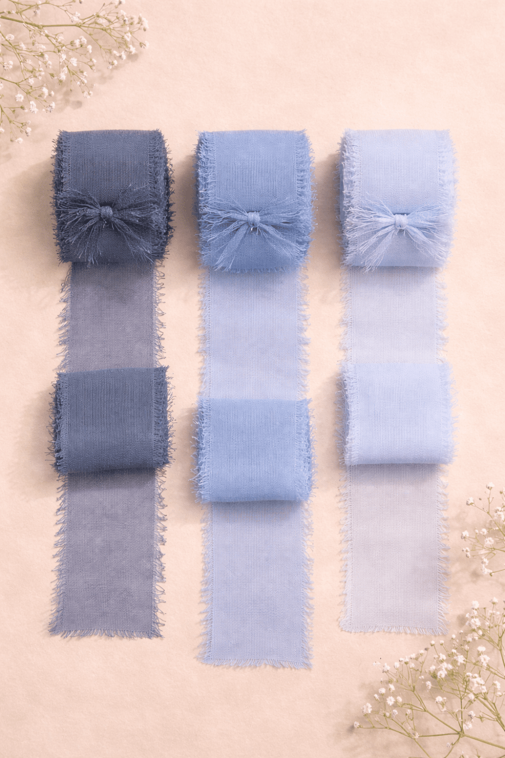 3 Piece Ribbon Chiffon Set Blue Arts & Crafts : 3 Roll Chiffon Ribbon Set (CRS)