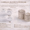 Silicone Mould : Camellia Bloom Flower Jar Silicone Mould (Short & Tall) [CB2]