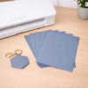 Direct UV Print : Direct to Litchi Faux Leather : A4 Sheets (Pack of 5) : Dusty Blue