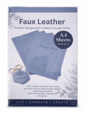 Direct UV Print : Direct to Litchi Faux Leather : A4 Sheets (Pack of 5) : Dusty Blue
