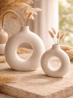 Silicone Moulds : Nordic Small & Large Round Hollow Vase Silicone Mould (HVSM-SL)