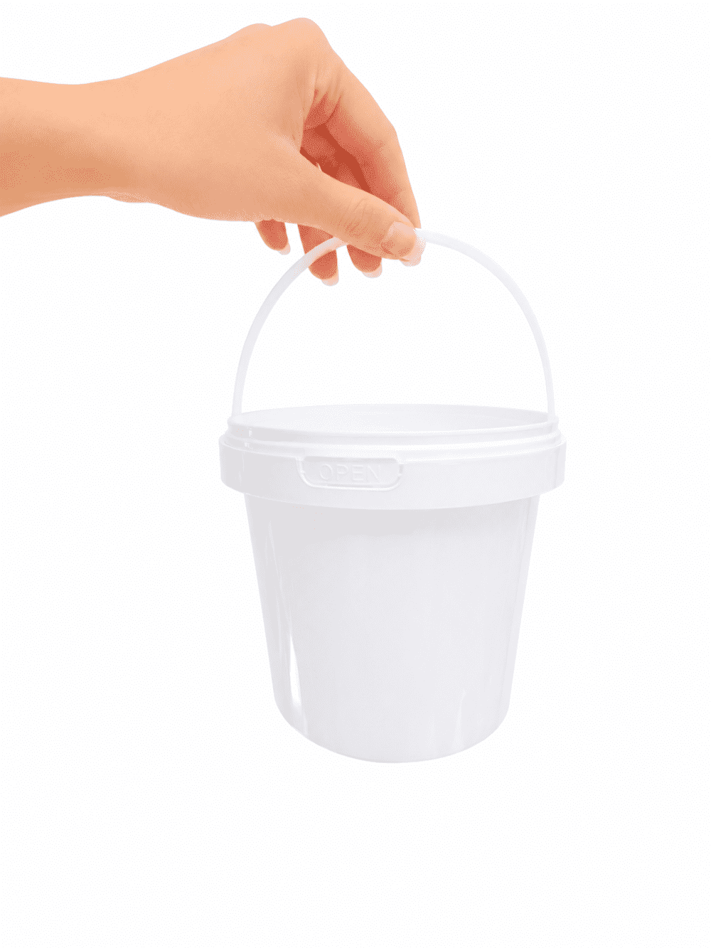 Storage Containers : 1l Bucket Fino White