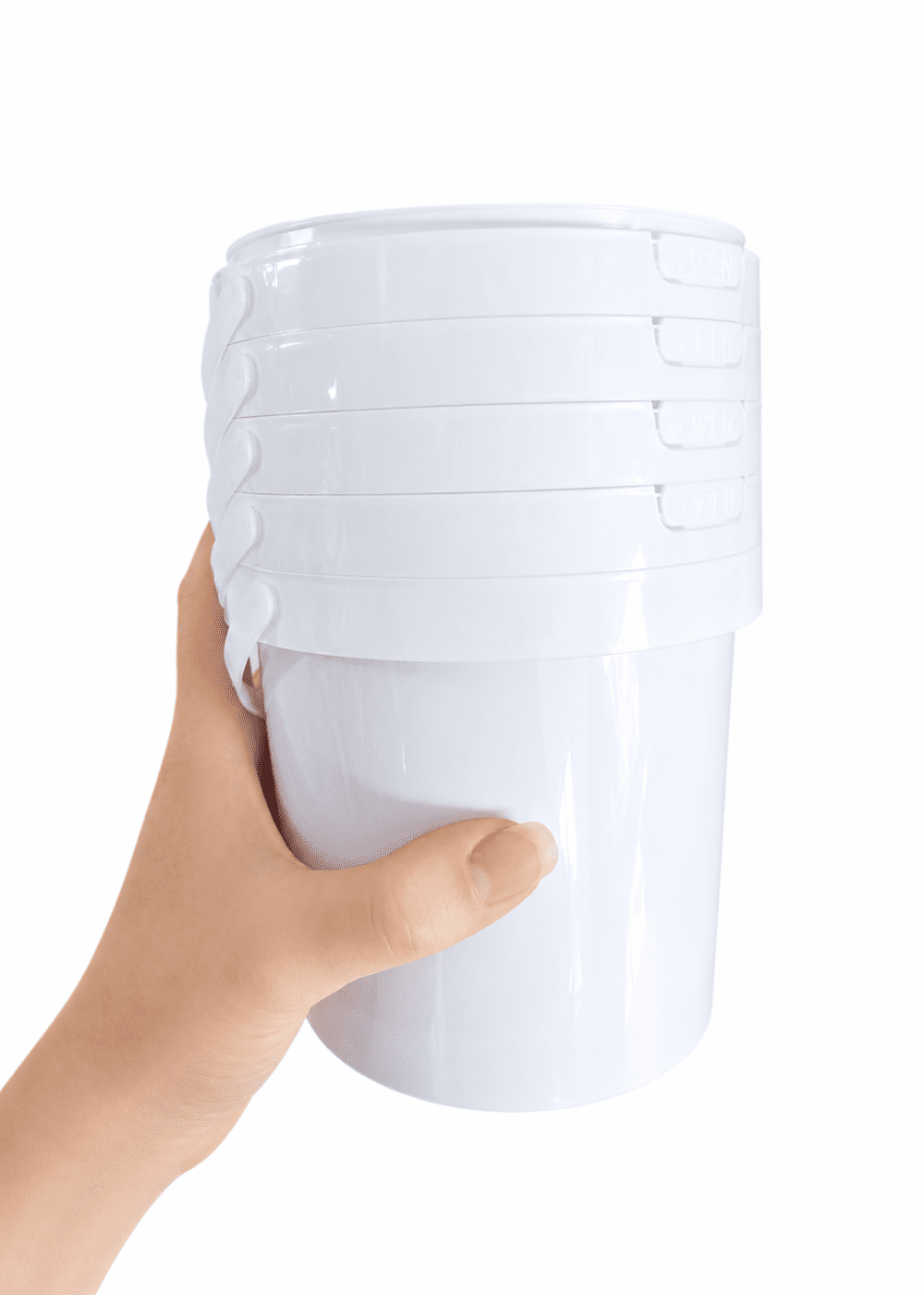 Storage Containers : 1l Bucket Fino White