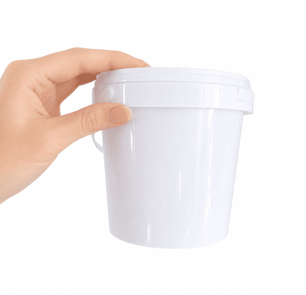 Storage Containers : 1l Bucket Fino White