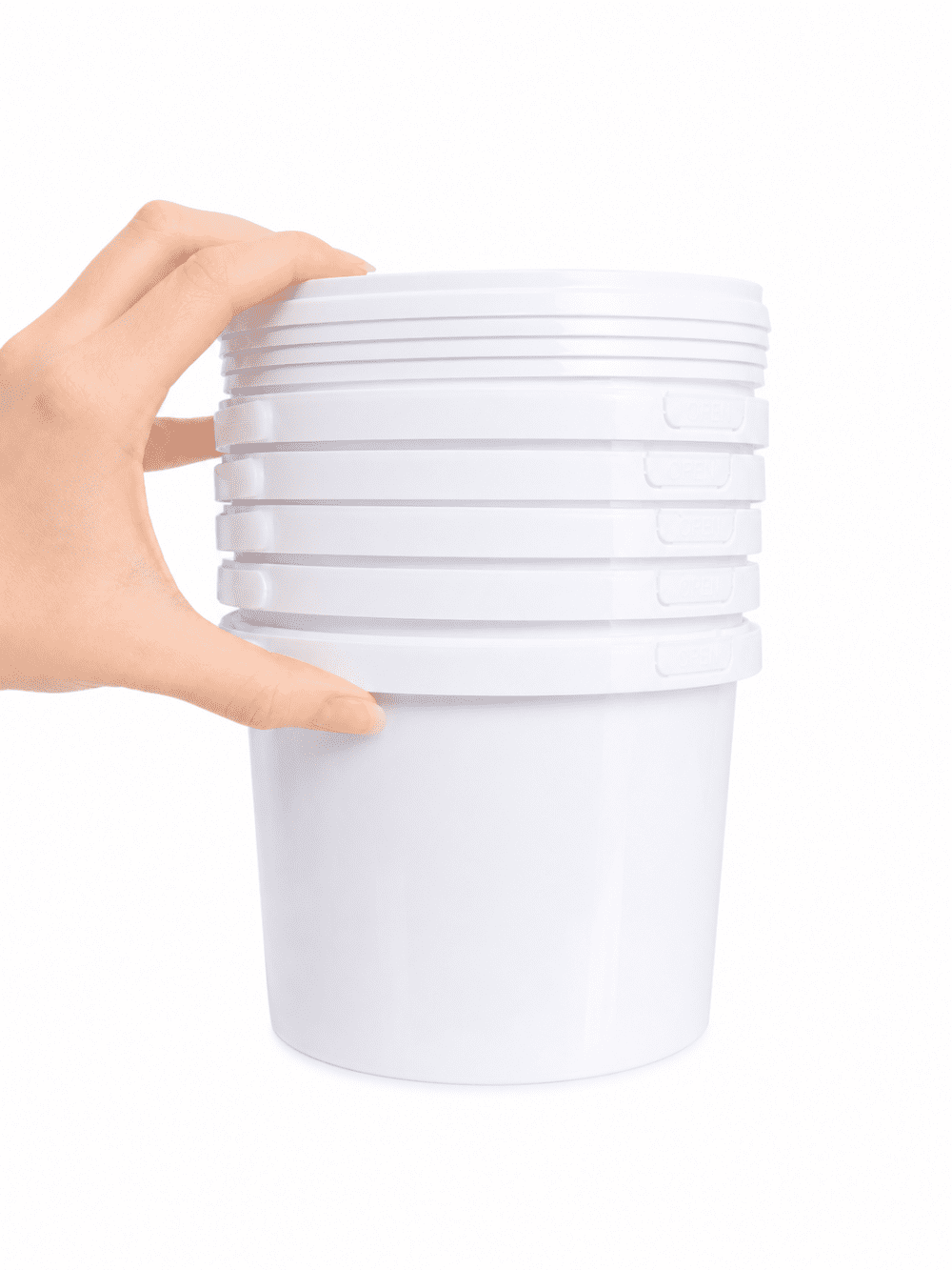 Storage Containers : 2.5l Bucket Fino White