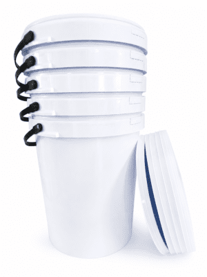 Storage Containers : 25l Bucket Titan White