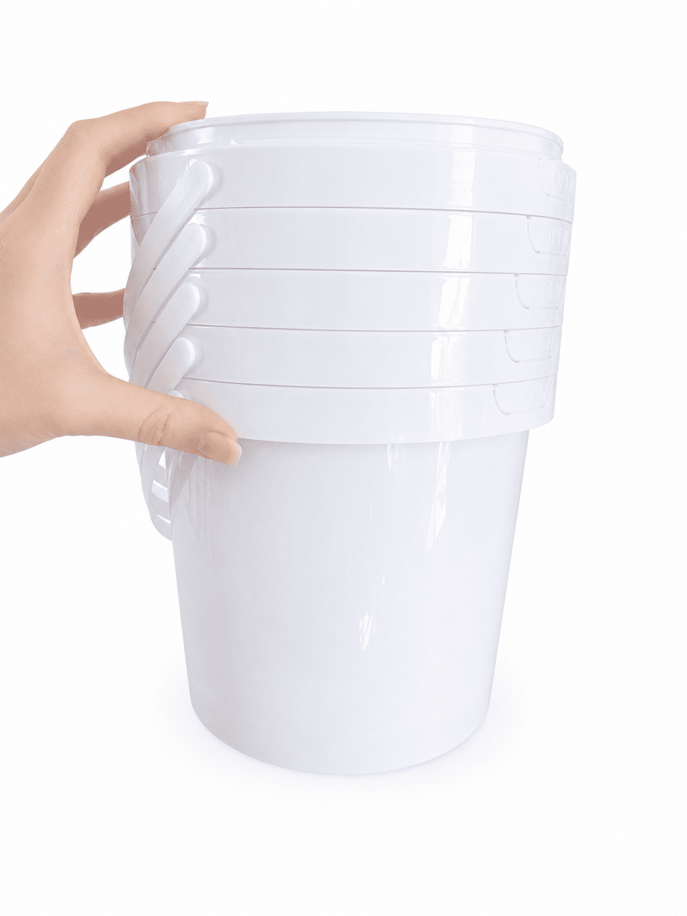 Storage Containers : 4l Bucket Fino White