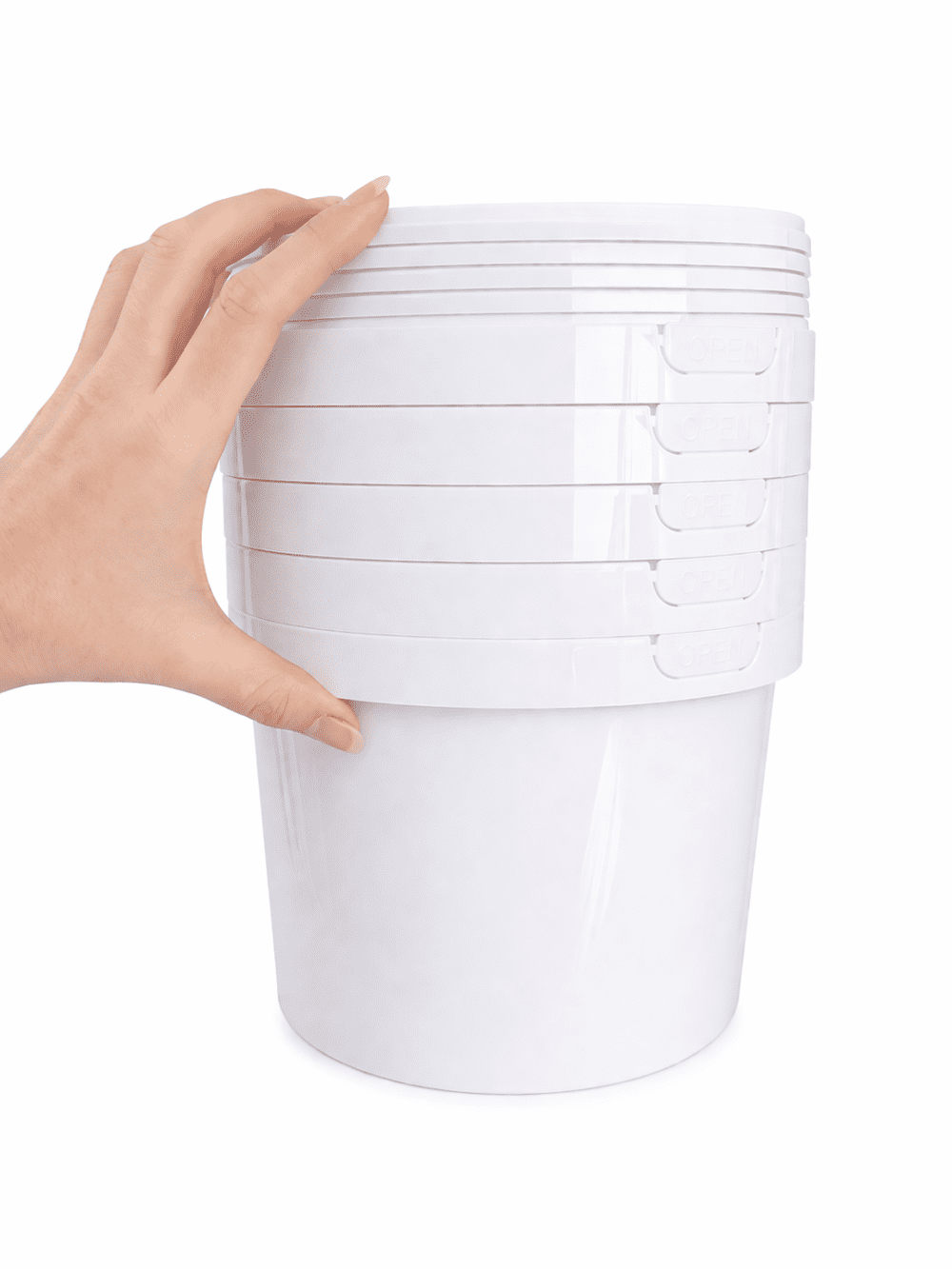 Storage Containers : 5l Bucket Fino White
