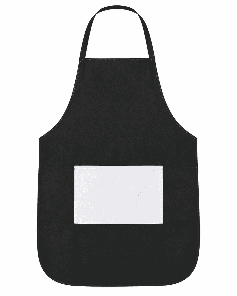 Sublimation Blanks : Adult Apron Black with white Pocket (ZZ)