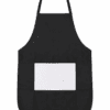 Sublimation Blanks : Adult Apron Black with white Pocket (ZZ)