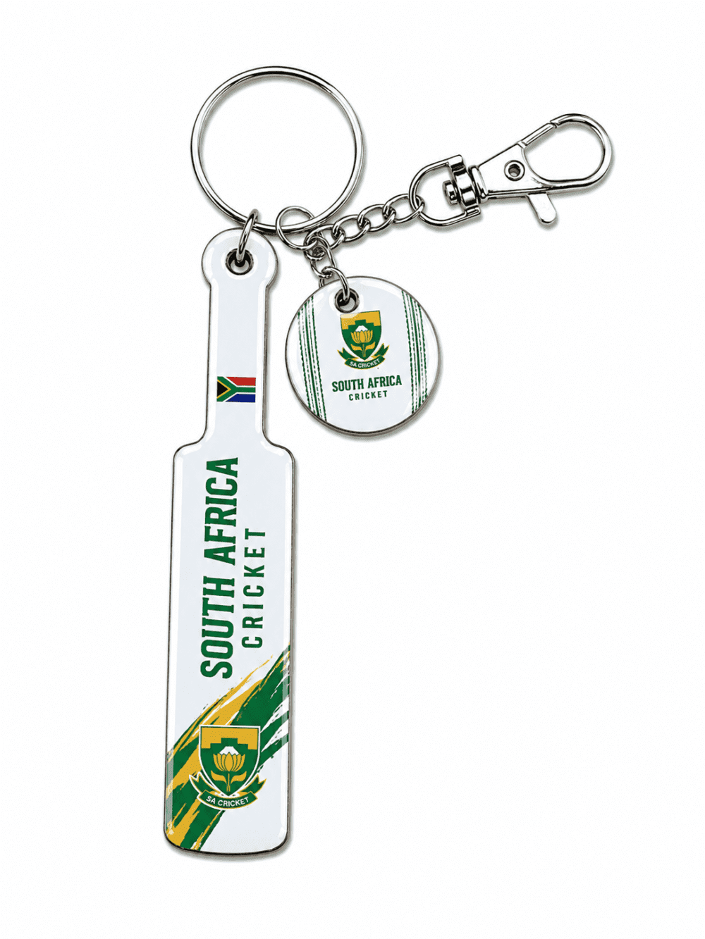 Laser Sublimation Blanks : Blank, Sublimation MDF Cricket Bat & Ball with silver split keyring & chain