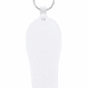 FlipFlop1_NB Laser Sublimation Blanks : Blank, 3mm Subli-Acylic Flip Flop Keychain with silver split keyring & clip