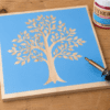 GlassEtching_Stencil Vinly Arts & Crafts : Stencil Adhesive Vinyl Sheets (Pack of 5 30 by 30cm)