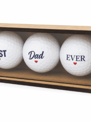 Best DAD Ever_1 Personalised Gifts : Best Dad Ever Golf Ball Gift Set with MDF Display Box