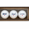 Best DAD Ever_3 Personalised Gifts : Best Dad Ever Golf Ball Gift Set with MDF Display Box
