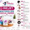 Waterslide_Inkjet_Instructions Correct Sublimation Blanks : Waterslide Paper Decal for INKJET (White & Clear, Pack of 5)