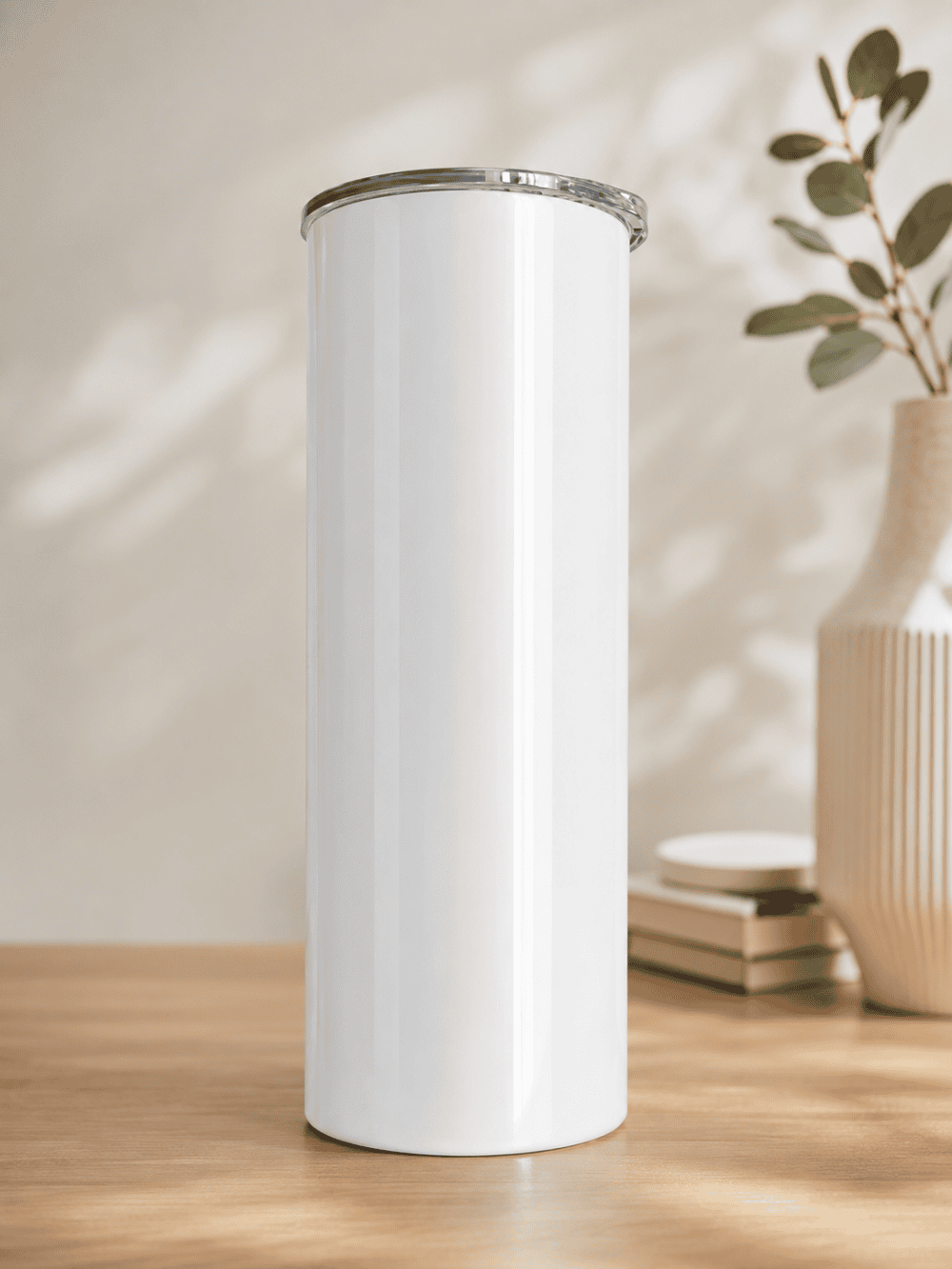 Sublimation Blanks : 20oz White Curved Edge Bottom Tumbler (TTX)
