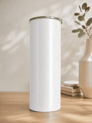 20oz Curved White Tumbler 2 Sublimation Blanks : 20oz White Curved Edge Bottom Tumbler (TTX)