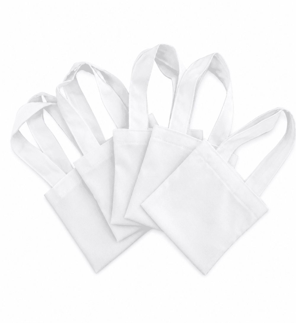 Sublimation Blanks : Mini Tote Bags (Packs of 5)
